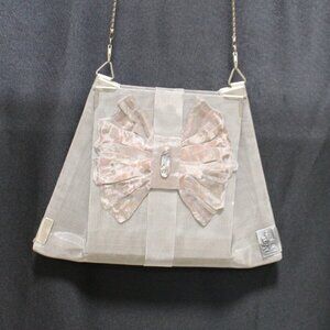 Bo's Art Studio Los Angeles Gray Stainless Steel Mesh Evening Bag
